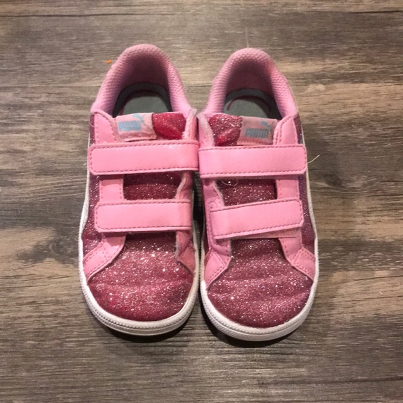 puma pink glitter shoes